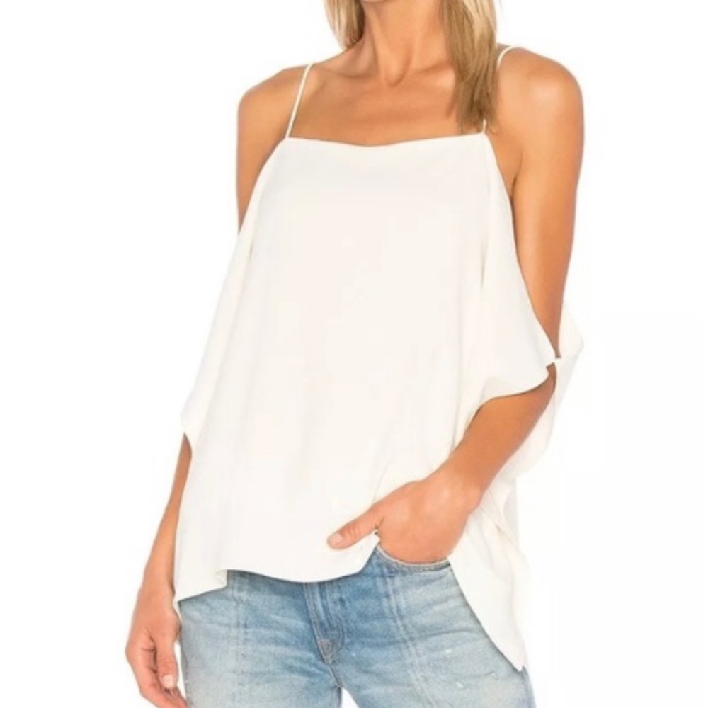 Theory spaghetti strap off the shoulder top Size S